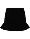 Kimhēkim Peplum-hem Knitted Miniskirt In Black
