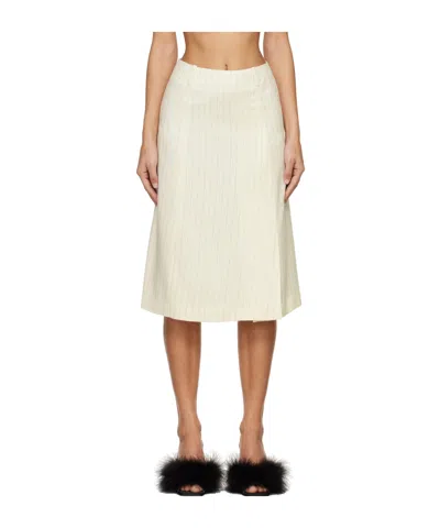 Kimhēkim Pinstripe Skirt In White