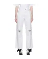Kimhēkim Pocket Stamped Jeans In White