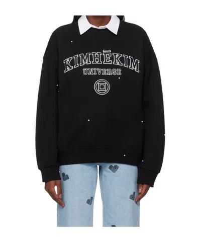 Kimhēkim Printed Sweatshirt In Black