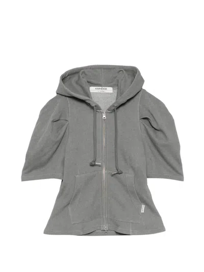 Kimhēkim Puff-sleeve Hoodie In White