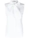 Kimhēkim Bluse Mit Schleifenkragen In White