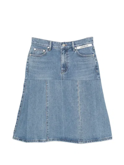 Kimhēkim Reformed Denim Skirt In Blue