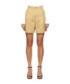 Kimhēkim Beige Pleated Shorts In Neutral