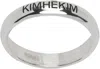 Kimhēkim Silver Thin Logo Ring In Silver