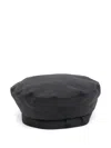 Kimhēkim Striped Beret Hat In Black
