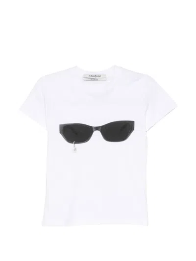 Kimhēkim Sunglasses-print T-shirt In White