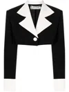 Kimhēkim Two-tone Cropped Jacket In Black