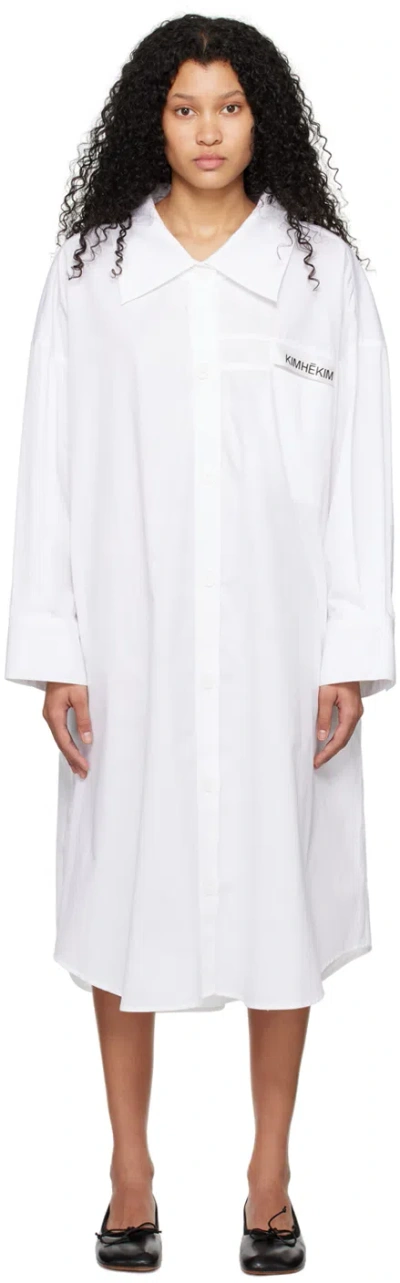 Kimhēkim White Button-up Minidress
