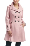 Kimi & Kai Adele Hooded Trench Coat In Pink
