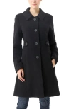 Kimi & Kai Elise Wool Blend Walking Coat In Black