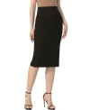 Kimi & Kai Exposed Back Zip Pencil Skirt In Black