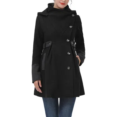 Kimi & Kai Harper Maternity Wool Coat In Multi
