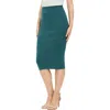 Kimi & Kai Knit Pencil Skirt In Blue