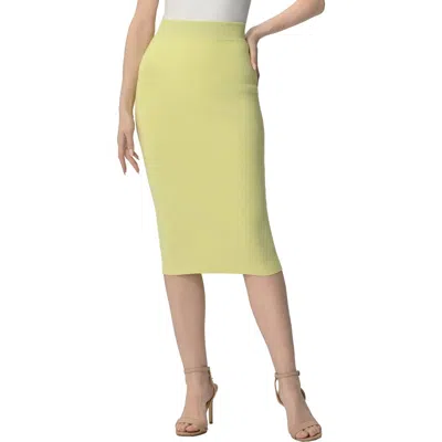 Kimi & Kai Knit Pencil Skirt In Green