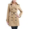 Kimi & Kai Rosie Hooded Trench Coat In Neutral