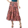 Kimi & Kai Tiered Midi Skirt In Neutral