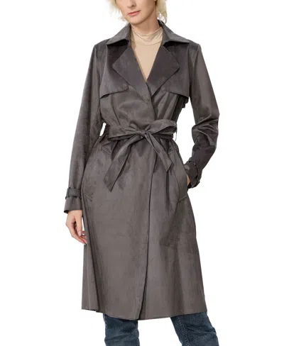 KIMI & KAI WOMEN'S ARIA LONG SUEDE TRENCH COAT