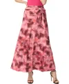 Kimi & Kai Women's Belted Pull On Maxi Skirt