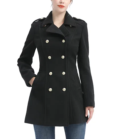 Kimi & Kai Women's Brylee Fitted Wool Pea Coat In Black