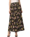 Kimi & Kai Print Box Pleat Maxi Skirt In Multi