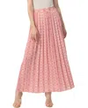 Kimi & Kai Print Box Pleat Maxi Skirt In Rosette