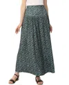 Kimi & Kai Women's Tiered Pull On Maxi Skirt In Green