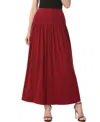 Kimi & Kai Tiered Maxi Skirt In Burgundy