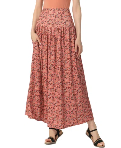 Kimi & Kai Women's Tiered Pull On Maxi Skirt