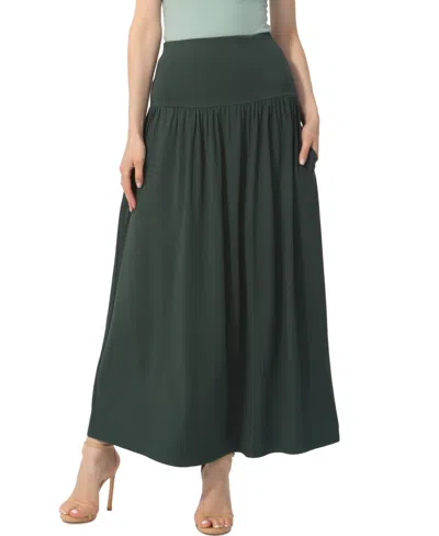 Kimi & Kai Women's Tiered Pull On Maxi Skirt