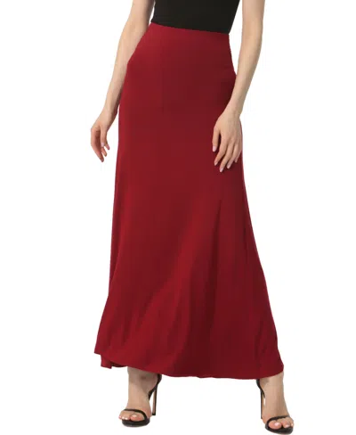Kimi & Kai Women's Waist Ruched Pull On Maxi Skirt