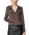 Kimi & Kai Women's Willa Faux Suede Moto Jacket In Brown