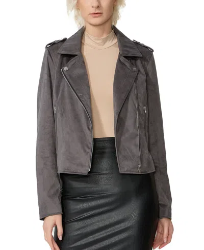 Kimi & Kai Women's Willa Faux Suede Moto Jacket In Brown