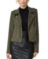Kimi & Kai Willa Faux Suede Moto Jacket In Green