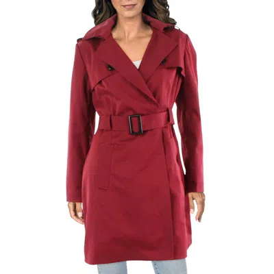 KIMI & KAI WOMENS WOVEN LONG SLEEVES TRENCH COAT