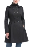 Kimi & Kai Adele Hooded Trench Coat In Gray