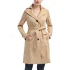 Kimi & Kai Adel Hooded Trench Coat In Nude