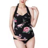Kimi & Kai Arely Floral Print Upf50+ Two-piece Maternity Swimsuit In Multicolored