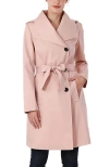 Kimi & Kai Elsa  Hooded Trench Coat In Pink