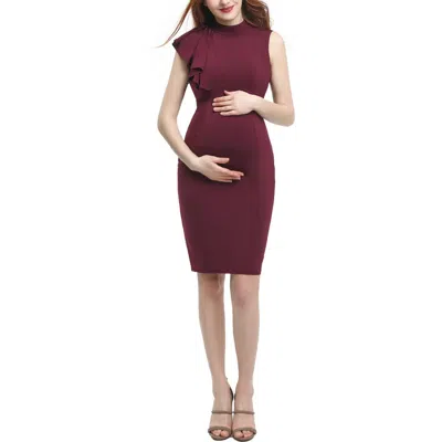 Kimi & Kai Josephine Ruffle Maternity Sheath Dress