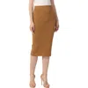 Kimi & Kai Women's Knit Pencil Skirt In Mustard