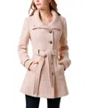 Kimi & Kai Women's Belted Boucle Wool Trench Coat In Blush