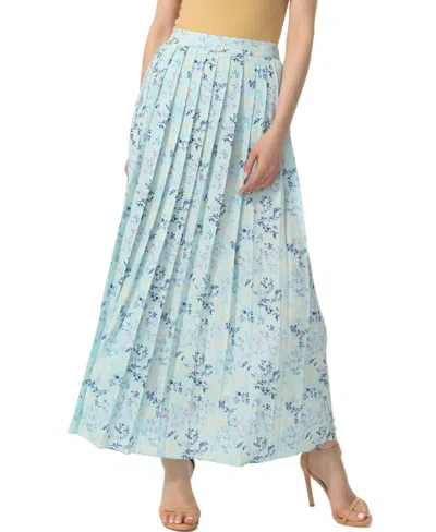 KIMI & KAI WOMEN'S PRINT BOX PLEAT MAXI SKIRT