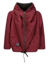Kimo No-rain Hooded Jacket In Red