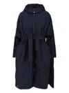 Kimo No-rain Reversible Coat In Blue