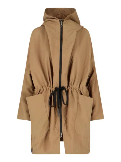 Kimo No-rain Waterproof Parka In Brown