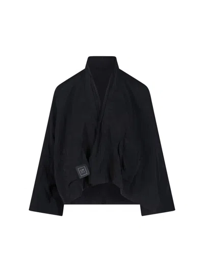 Kimono Rain Black No-rain Waterproof High Collar Jacket