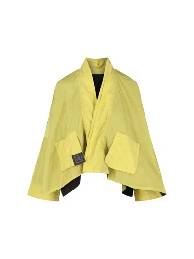 Kimono Rain Green No-rain Waterproof V-neck Outerwear Cape In Brown
