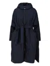 Kimono Rain Reversible Coat - Navy In Multi