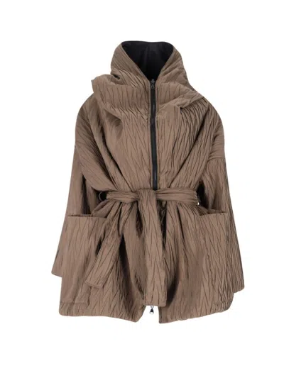 Kimono Rain Reversible Raincoat – Brown/black